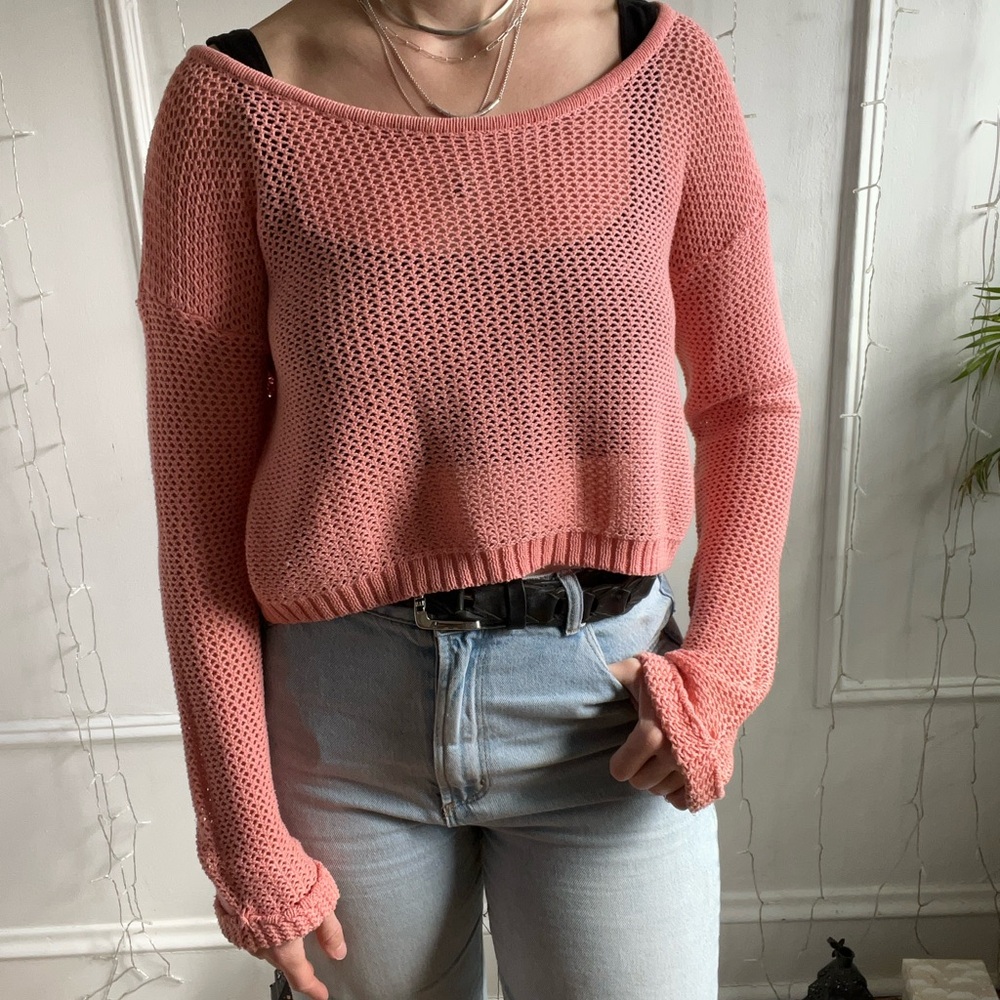 Urban Outfitters Coral Knit Sweater